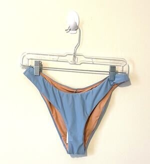 J. Crew High Leg Swim Bikini Bottom Light Blue Size Small NEW